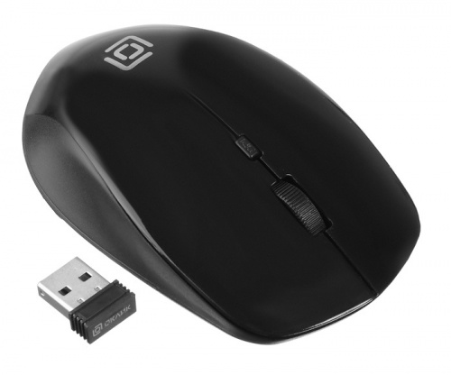 Мышь Оклик 565MW glossy черный оптическая (1600dpi) беспроводная USB для ноутбука (4but) фото 8