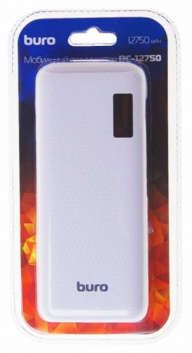 Мобильный аккумулятор Buro RC-12750W Li-Ion 12750mAh 1A+1A белый 2xUSB фото 3