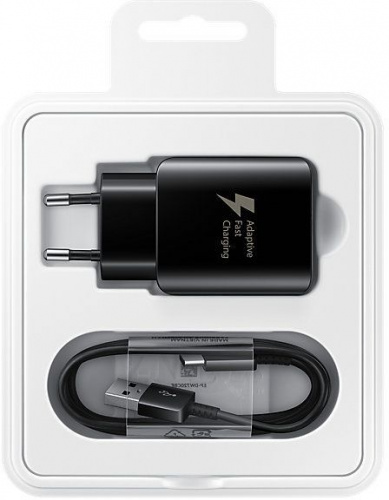 Сетевое зар./устр. Samsung EP-TA300CBEGRU 2.1A+1A для Samsung кабель USB Type C черный фото 3