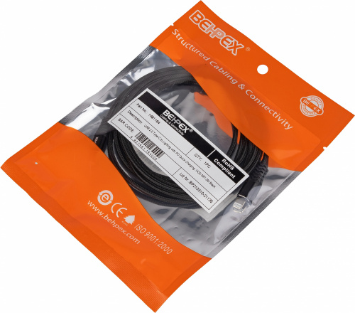 Кабель PD quick charge USB Type-C (m)-Lightning (m) 2м черный фото 3