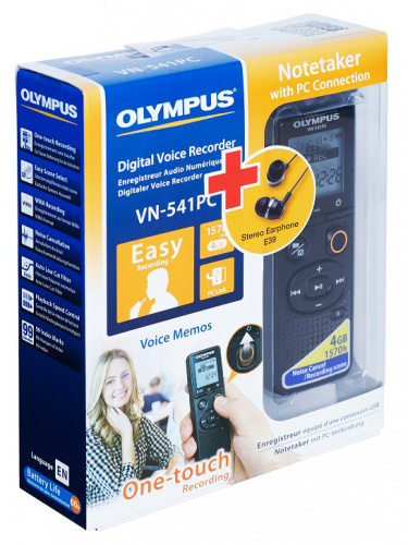 Диктофон Цифровой Olympus VN-541PC + E39 Earphones 4Gb черный фото 7