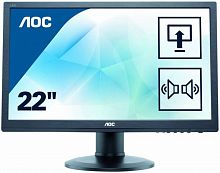 Монитор AOC 21.5" Professional E2275PWQU черный TN+film LED 2ms 16:9 DVI HDMI M/M матовая HAS Pivot 250cd 1920x1080 D-Sub DisplayPort FHD USB 4.97кг