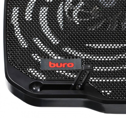 Подставка для ноутбука Buro BU-LCP156-B208 15.6"355x260x21мм 2xUSB 2x 80ммFAN 560г металлическая сетка/пластик черный фото 9