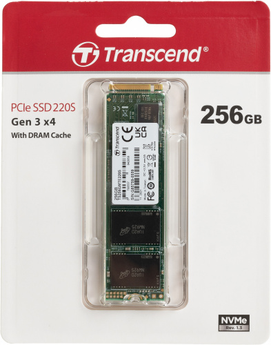 Накопитель SSD Transcend PCIe 3.0 x4 256GB TS256GMTE220S 220S M.2 2280 1.2 DWPD фото 2