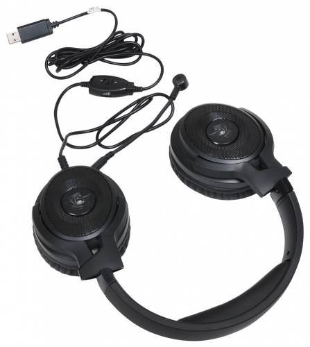 Наушники с микрофоном Оклик HS-L910G DEATH_CURE черный 2.1м мониторные оголовье (1460165) фото 7