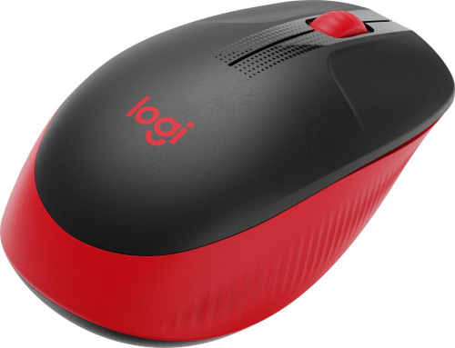Мышь Logitech M190 красный/черный оптическая (1000dpi) беспроводная USB для ноутбука (2but) фото 2
