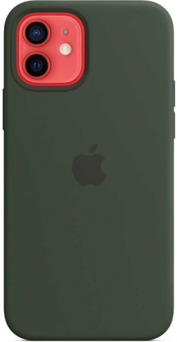 Чехол (клип-кейс) Apple для Apple iPhone 12/12 Pro Silicone Case with MagSafe зеленый кипрский (MHL33ZE/A) фото 10