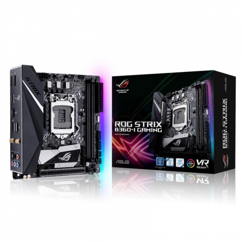 Материнская плата Asus ROG STRIX B360-I GAMING Soc-1151v2 Intel B360 2xDDR4 mini-ITX AC`97 8ch(7.1) GbLAN+HDMI+DP фото 2