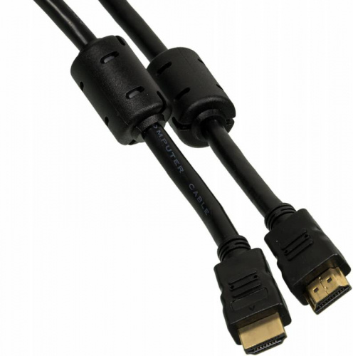 Кабель аудио-видео Ningbo HDMI-5M-MG HDMI (m)/HDMI (m) 5м. феррит.кольца позолоч.конт. черный фото 3
