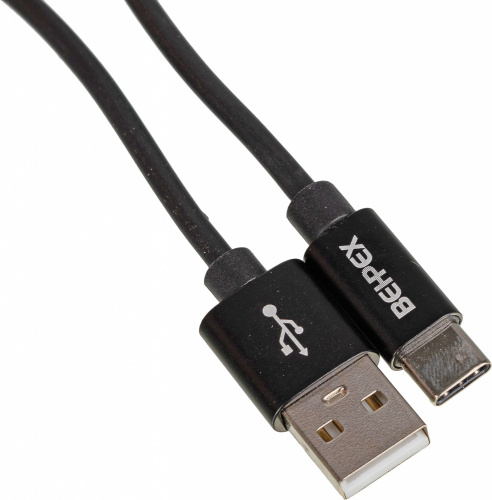 Кабель USB (m)-USB Type-C (m) 1м черный фото 2
