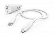 Комплект зар./устр. Hama H-183297 3A (PD) USB Type-C для Apple белый (00183297)