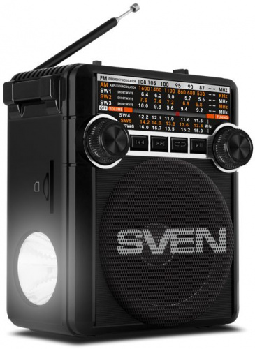 Радиоприемник портативный Sven SRP-355 черный USB SD/microSD фото 10