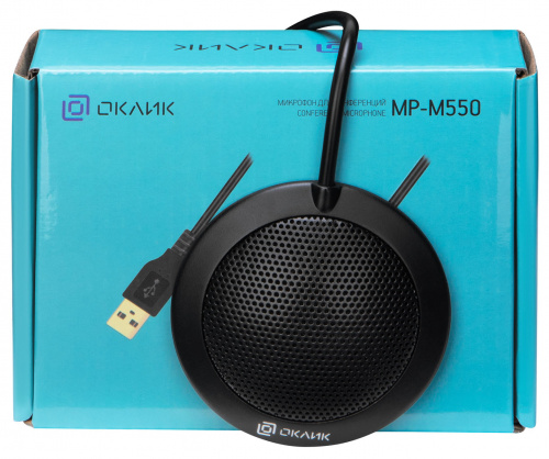 Микрофон проводной Оклик MP-M550 2м черный фото 4