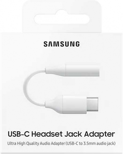 Переходник Samsung EE-UC10JUWRGRU Jack 3.5 (f)-USB Type-C (m) белый фото 5