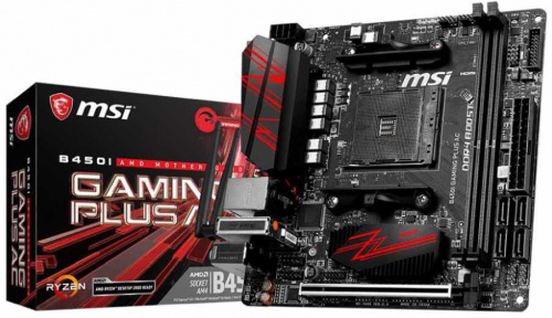 Материнская плата MSI B450I GAMING PLUS AC Soc-AM4 AMD B450 2xDDR4 mini-ITX AC`97 8ch(7.1) GbLAN RAID+HDMI+DP фото 2