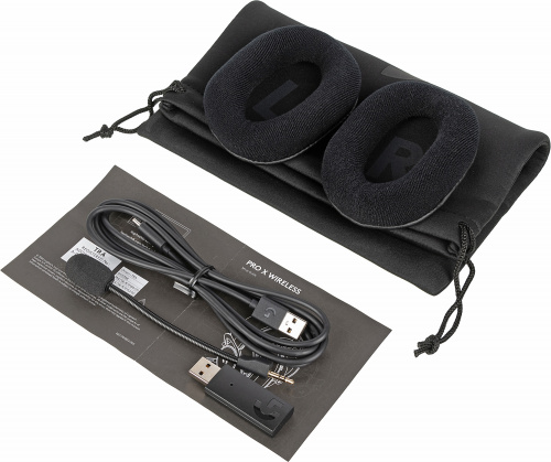 Наушники с микрофоном Logitech Pro X Lightspeed черный мониторные Radio оголовье (981-000907) фото 5