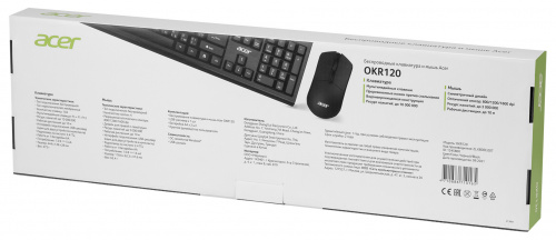 Клавиатура + мышь Acer OKR120 клав:черный мышь:черный USB беспроводная (ZL.KBDEE.007) фото 3