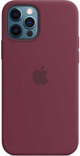 Чехол (клип-кейс) Apple для Apple iPhone 12/12 Pro Silicone Case with MagSafe сливовый (MHL23ZE/A) фото 9
