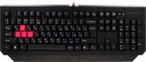 Клавиатура + мышь A4 Bloody Q1500/B1500 (Q110+Q9) клав:черный/красный мышь:черный USB LED фото 2