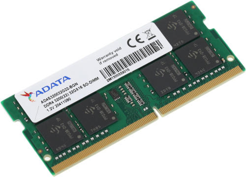 Память DDR4 32Gb 3200MHz A-Data AD4S320032G22-BGN OEM PC4-25600 CL22 SO-DIMM 260-pin 1.2В single rank фото 2